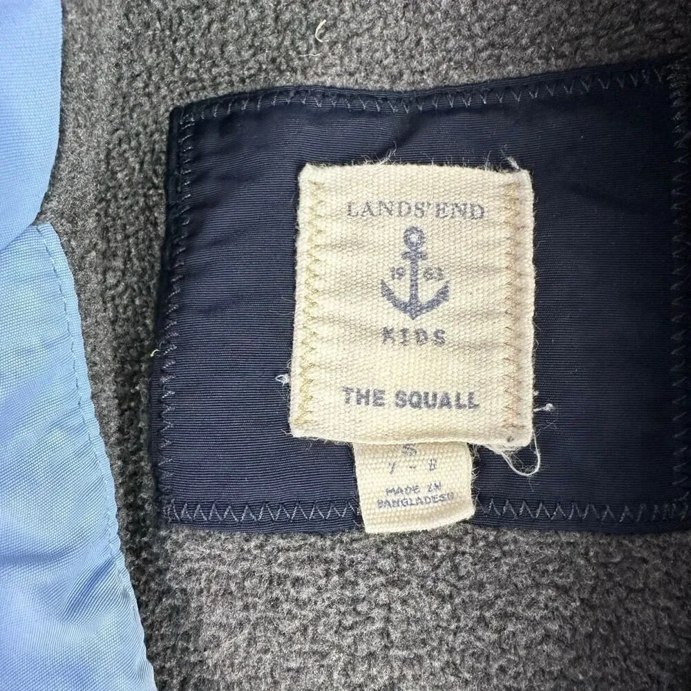 Lands End Squall Jacket Small 7/8 Blue